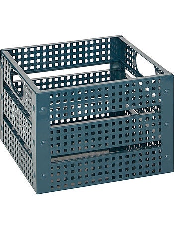 Lot de 4 caisses de rangement en acier ajouré AZAE