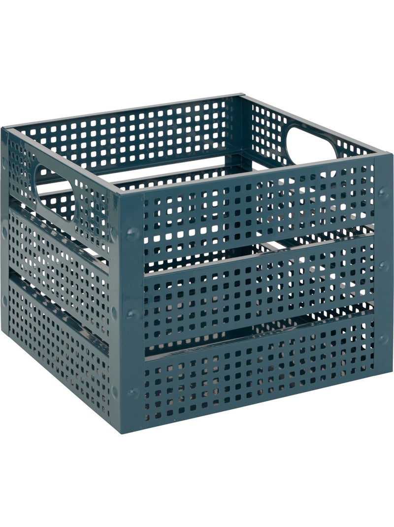 Lot de 4 caisses de rangement en acier ajouré AZAE Transparent - Kiabi