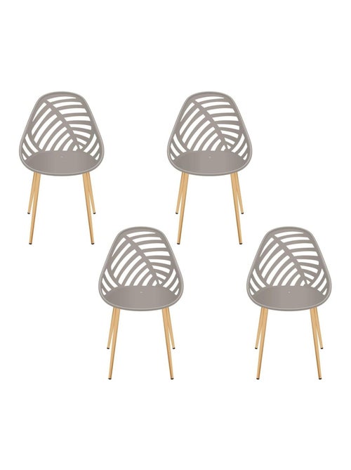 Lot de 4 chaises ajourées ALAMEDA - Kiabi
