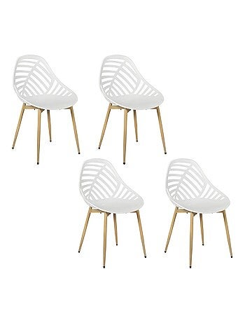 Lot de 4 chaises avec dossier ajouré ALAMEDA