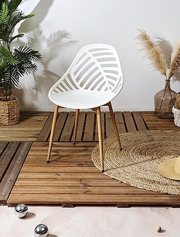 Lot de 4 chaises avec dossier ajouré ALAMEDA