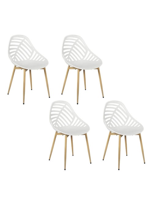 Lot de 4 chaises avec dossier ajouré ALAMEDA - Kiabi