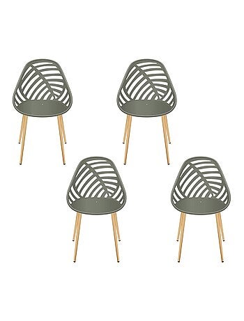 Lot de 4 chaises avec dossier ajouré ALAMEDA