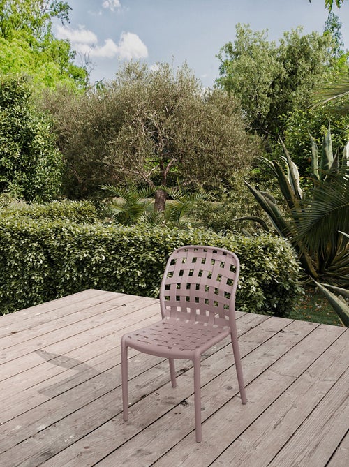 Lot de 4 chaises de jardin empilables effet tressé en polypropylène SIENNE - Kiabi