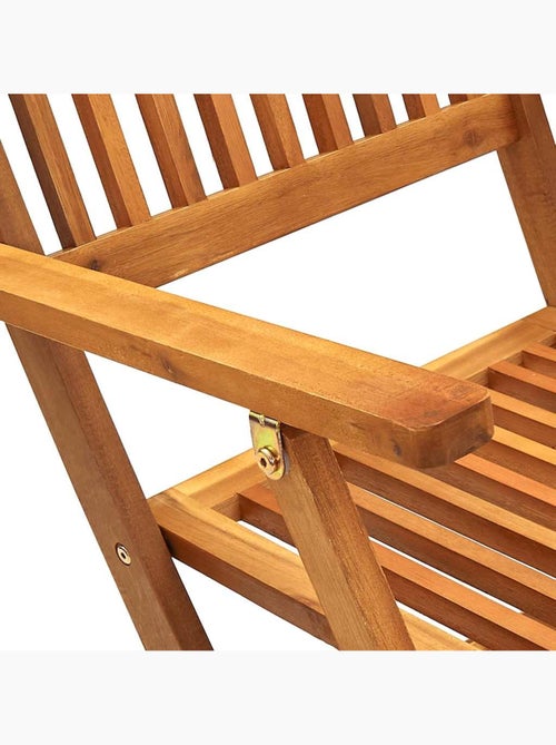 Lot de 4 chaises de jardin pliables en bois avec accoudoirs - Kiabi Lot de 4 chaises de jardin pliables en bois avec accoudoirs - Kiabi