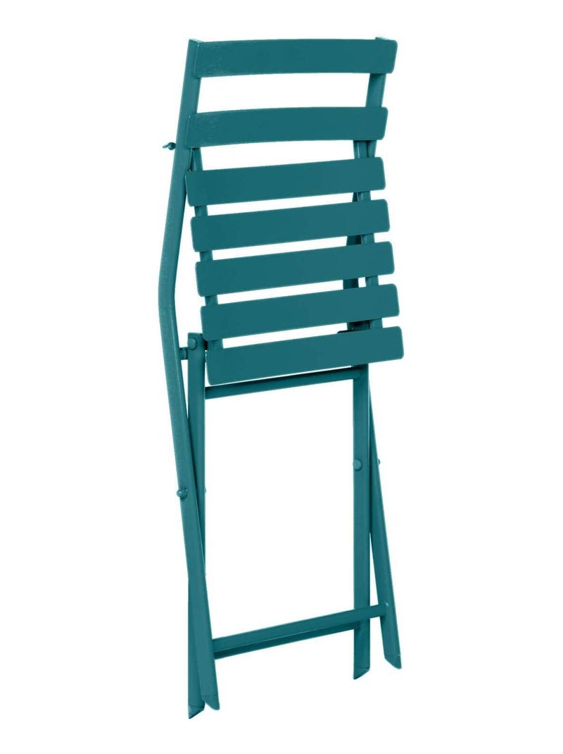 Lot de 4 chaises de jardin pliables en métal Greensboro Bleu - Kiabi