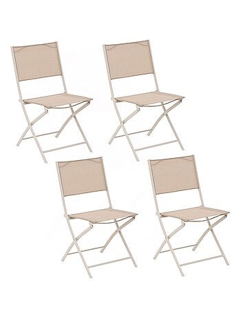 Lot de 4 chaises de jardin pliables Modula