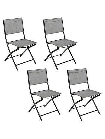 Lot de 4 chaises de jardin pliables Modula