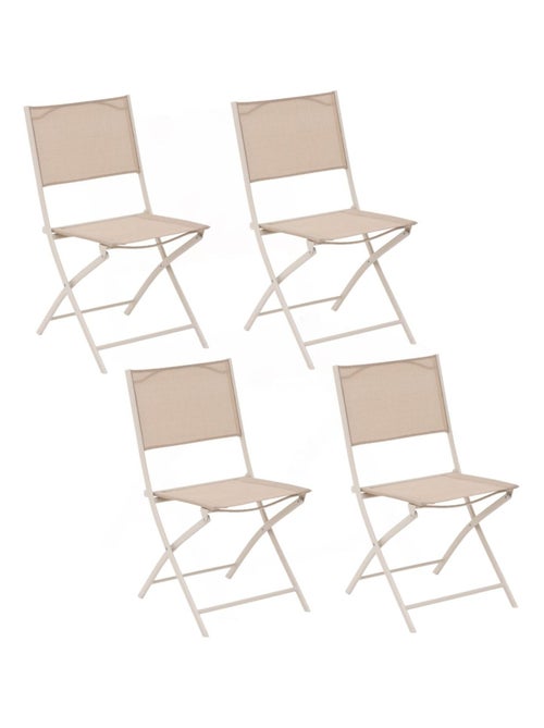 Lot de 4 chaises de jardin pliantes empilables MODULA - Kiabi Lot de 4 chaises de jardin pliantes empilables MODULA - Kiabi