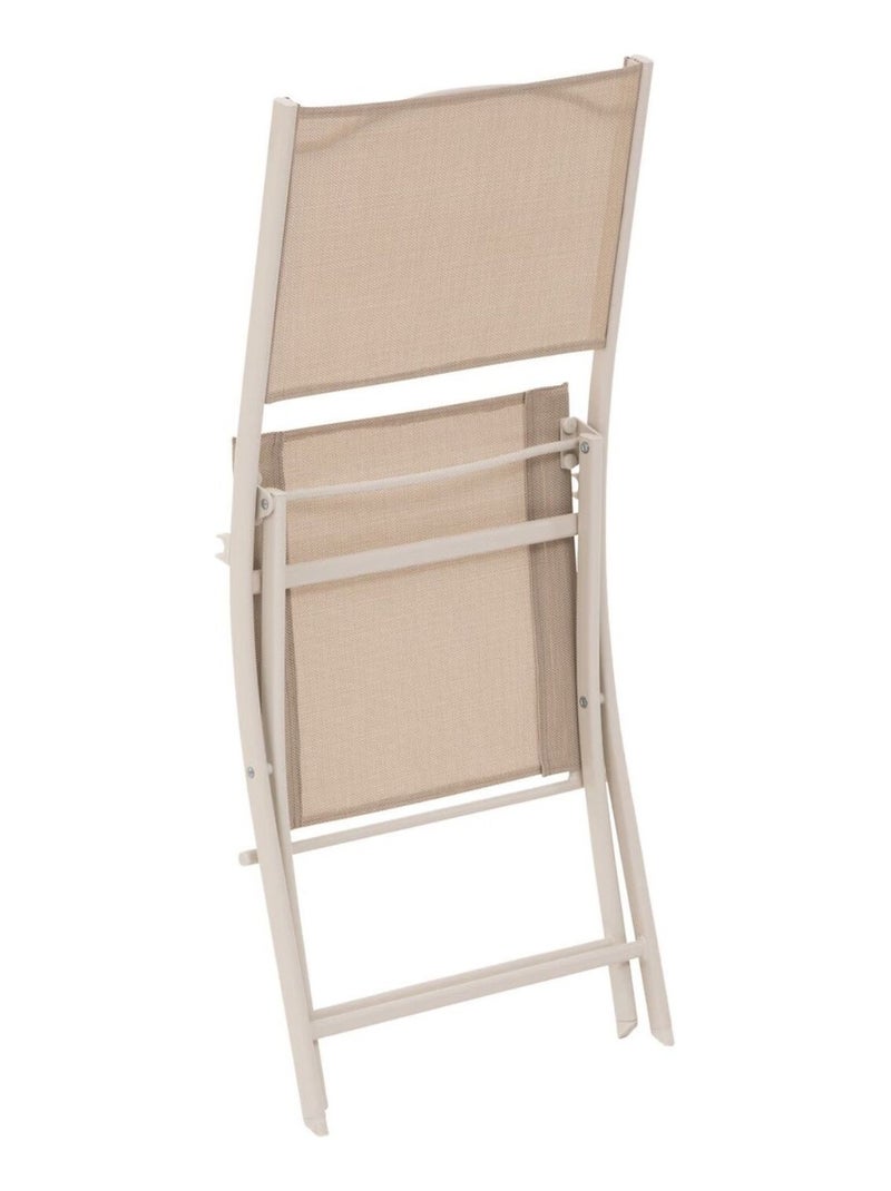 Lot de 4 chaises de jardin pliantes empilables MODULA Beige - Kiabi