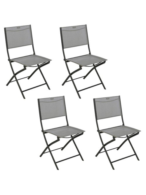 Lot de 4 chaises de jardin pliantes empilables MODULA - Kiabi Lot de 4 chaises de jardin pliantes empilables MODULA - Kiabi