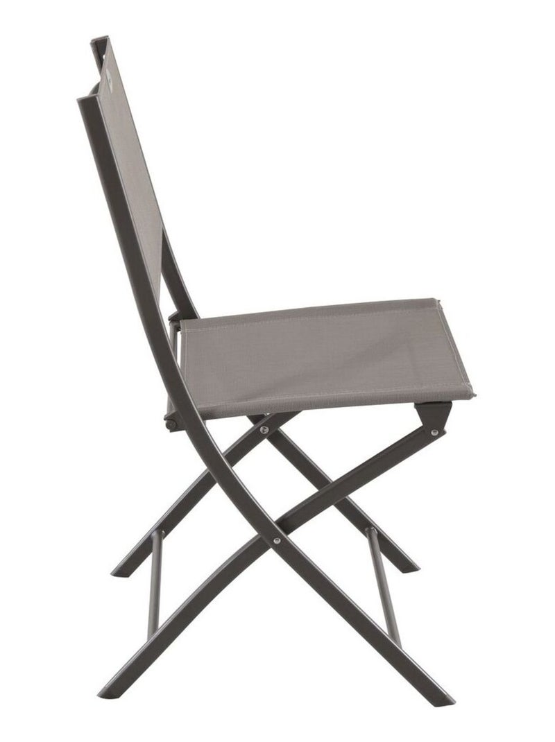 Lot de 4 chaises de jardin pliantes empilables MODULA Taupe - Kiabi