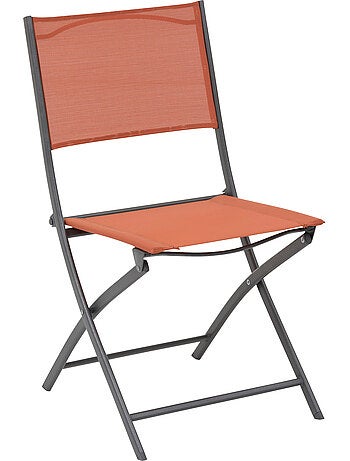 Lot de 4 chaises de jardin pliantes en acier MODULA