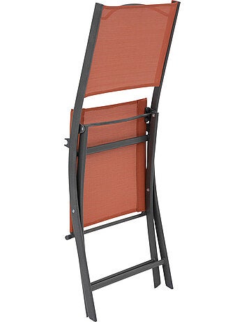 Lot de 4 chaises de jardin pliantes en acier MODULA