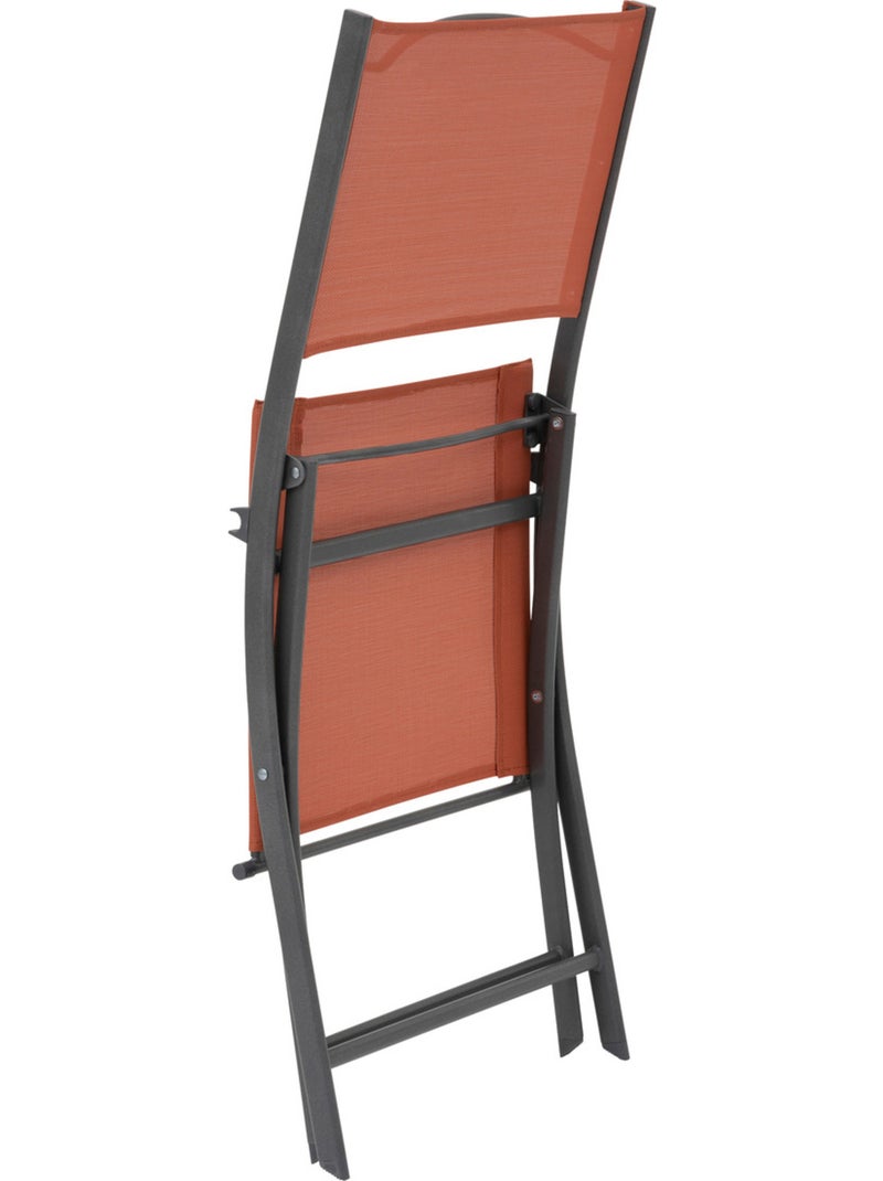 Lot de 4 chaises de jardin pliantes en acier MODULA Ambre - Kiabi