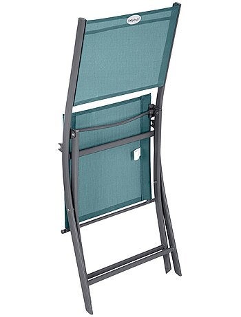 Lot de 4 chaises de jardin pliantes en acier MODULA
