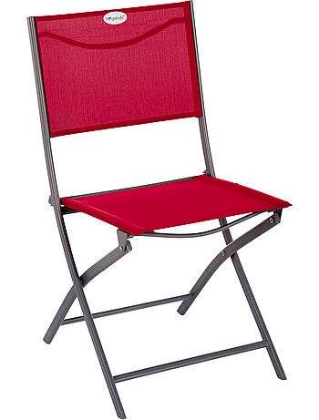 Lot de 4 chaises de jardin pliantes en acier MODULA
