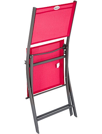 Lot de 4 chaises de jardin pliantes en acier MODULA