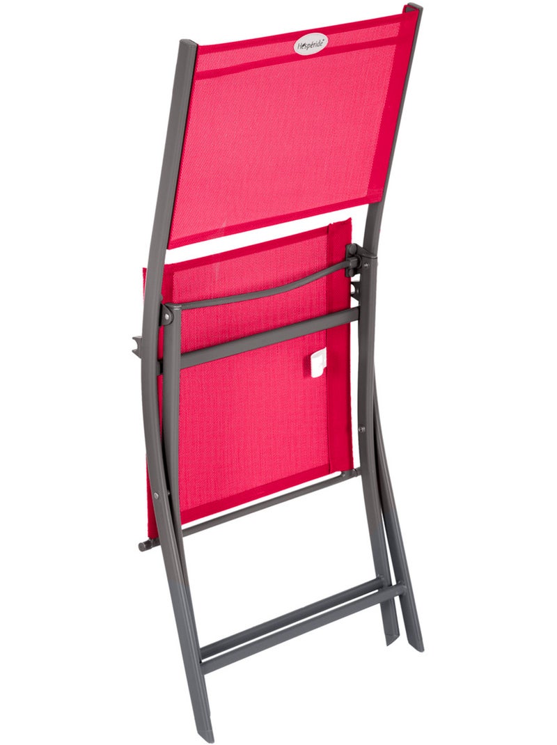 Lot de 4 chaises de jardin pliantes en acier MODULA Grenade - Kiabi