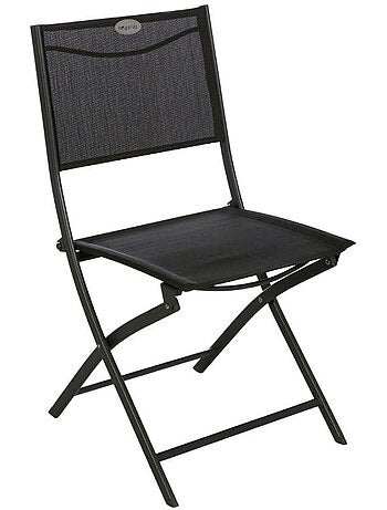 Lot de 4 chaises de jardin pliantes en acier MODULA