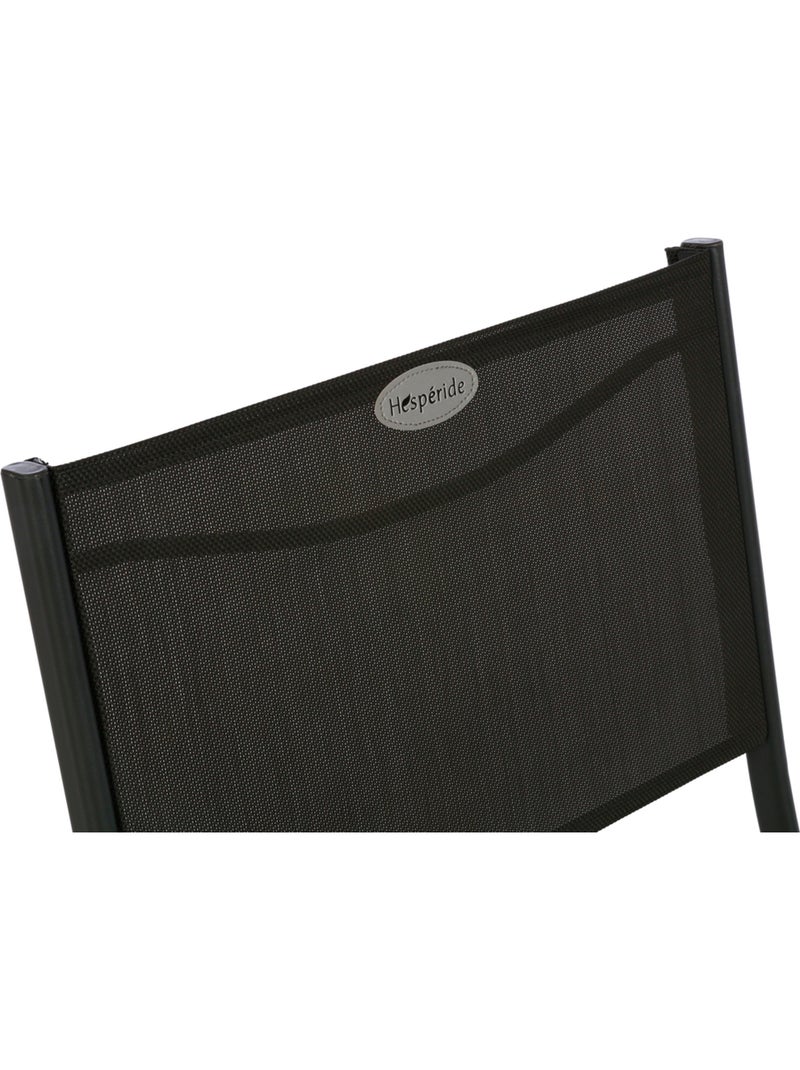 Lot de 4 chaises de jardin pliantes en acier MODULA gris anthracite - Kiabi