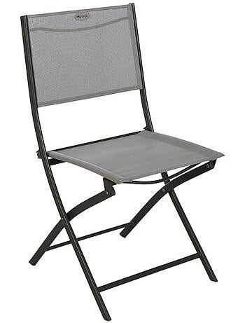 Lot de 4 chaises de jardin pliantes en acier MODULA