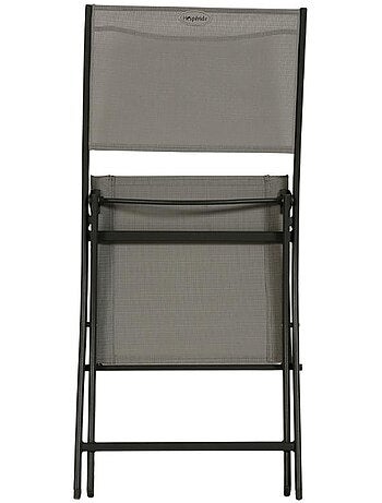 Lot de 4 chaises de jardin pliantes en acier MODULA