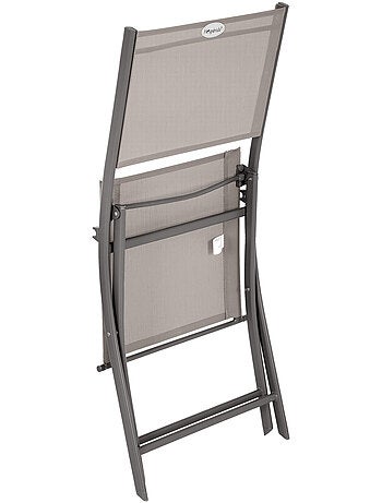 Lot de 4 chaises de jardin pliantes en acier MODULA