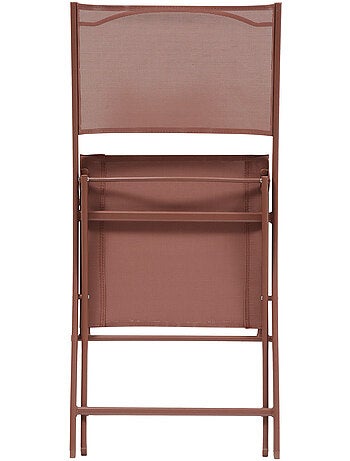 Lot de 4 chaises de jardin pliantes en acier MODULA