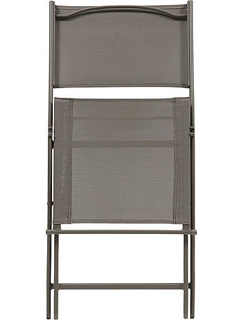 Lot de 4 chaises de jardin pliantes en acier MODULA