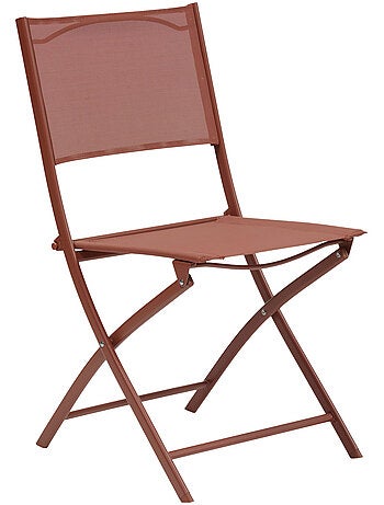 Lot de 4 chaises de jardin pliantes en acier MODULA