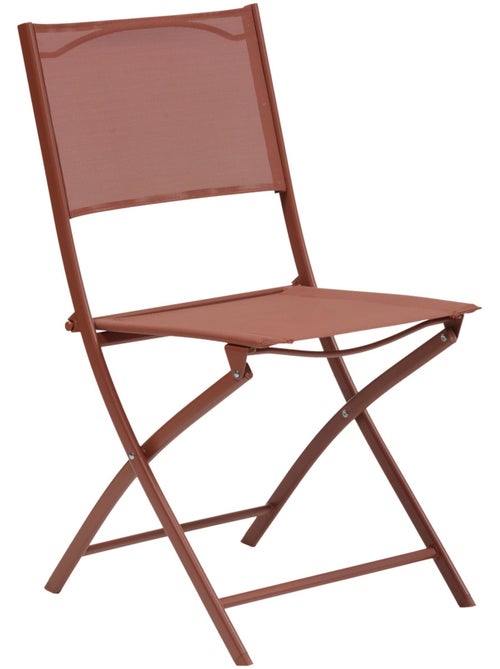 Lot de 4 chaises de jardin pliantes en acier MODULA - Kiabi Lot de 4 chaises de jardin pliantes en acier MODULA - Kiabi