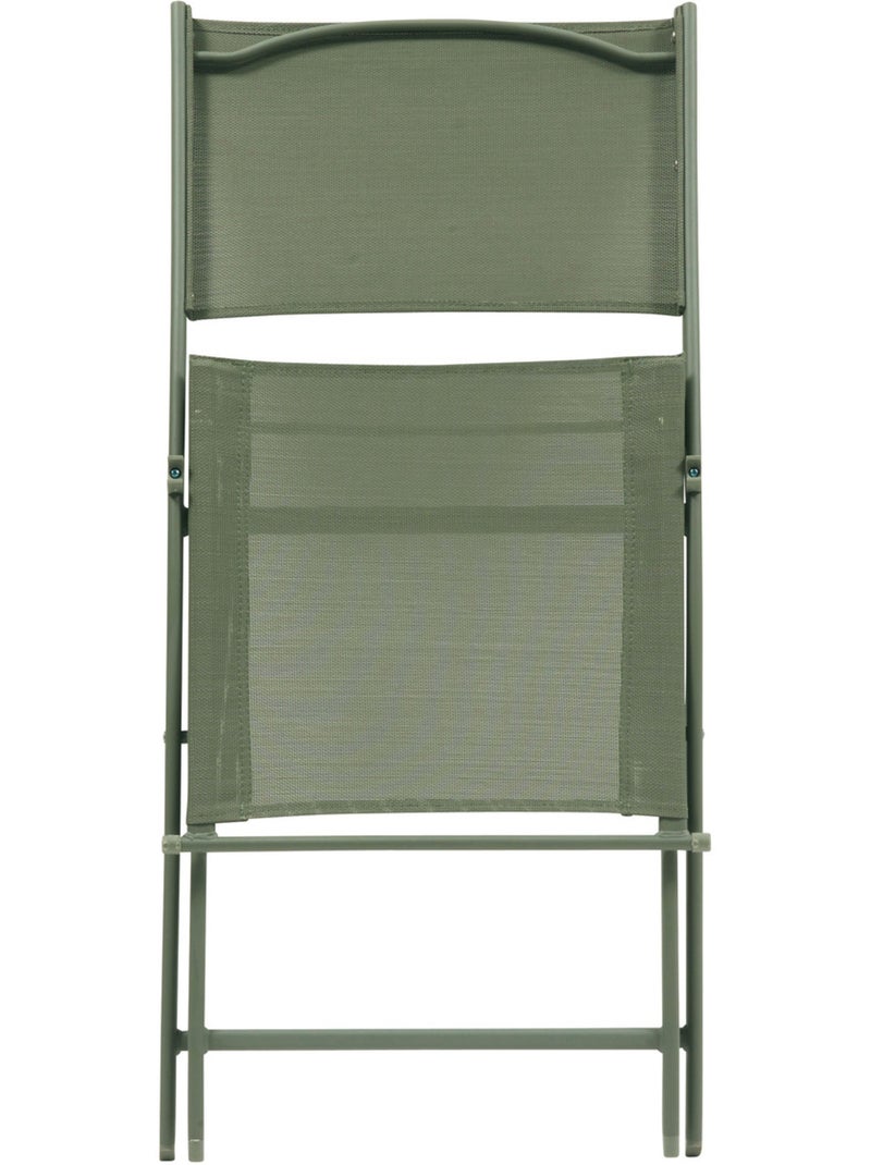 Lot de 4 chaises de jardin pliantes en acier MODULA Vert clair - Kiabi