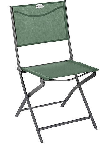 Lot de 4 chaises de jardin pliantes en acier MODULA