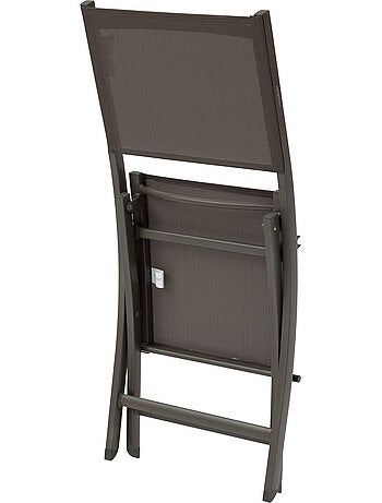 Lot de 4 chaises de jardin pliantes en aluminium ESSENTIA