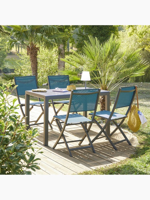 Lot de 4 chaises de jardin pliantes en aluminium ESSENTIA - Kiabi Lot de 4 chaises de jardin pliantes en aluminium ESSENTIA - Kiabi