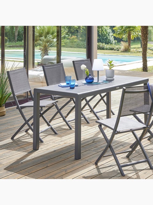 Lot de 4 chaises de jardin pliantes en aluminium ESSENTIA - Kiabi Lot de 4 chaises de jardin pliantes en aluminium ESSENTIA - Kiabi