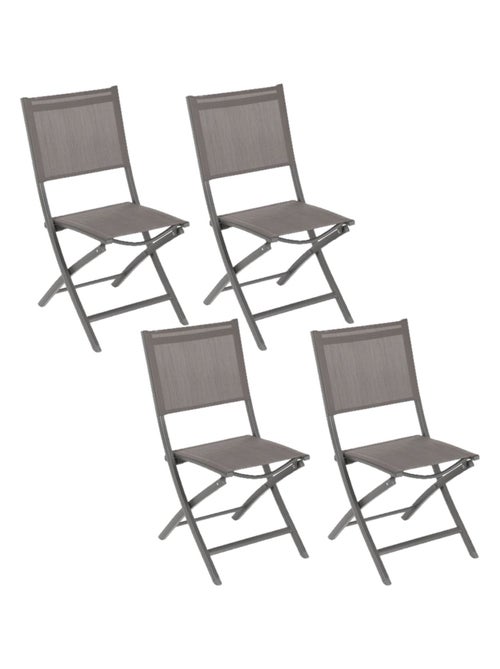 Lot de 4 chaises de jardin pliantes en aluminium ESSENTIA - Kiabi