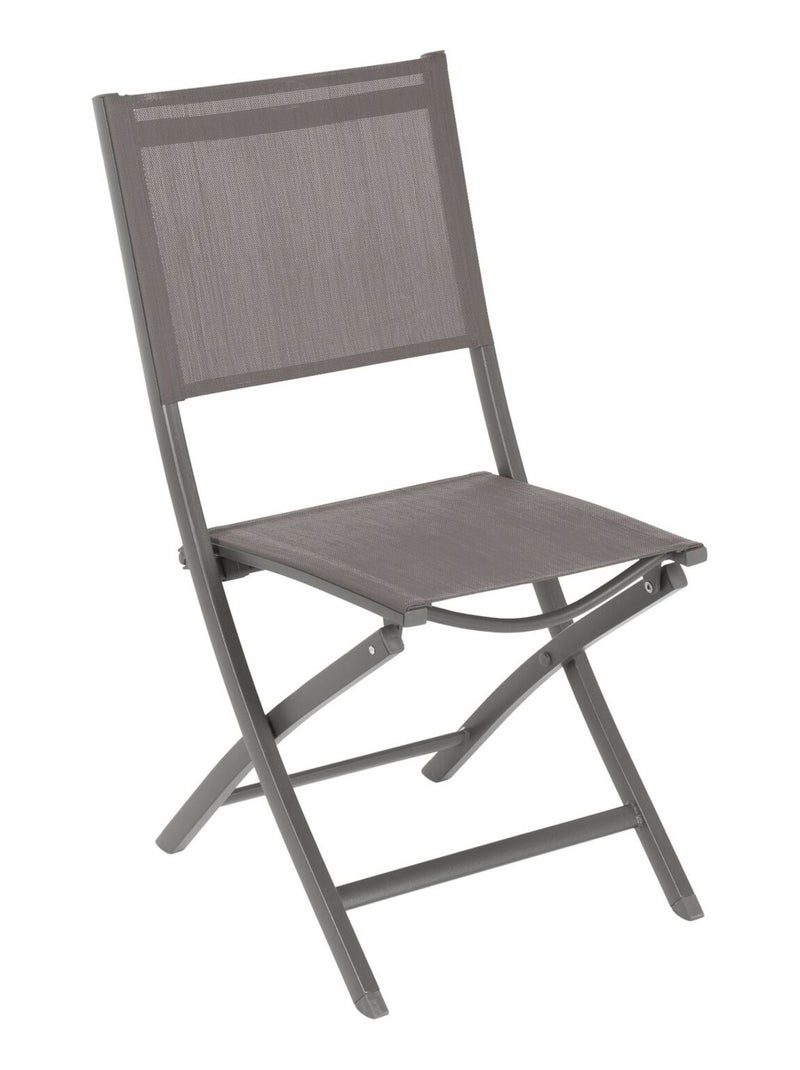 Lot de 4 chaises de jardin pliantes en aluminium ESSENTIA Marron - Kiabi