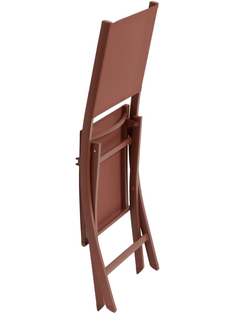 Lot de 4 chaises de jardin pliantes en aluminium ESSENTIA Marron - Kiabi