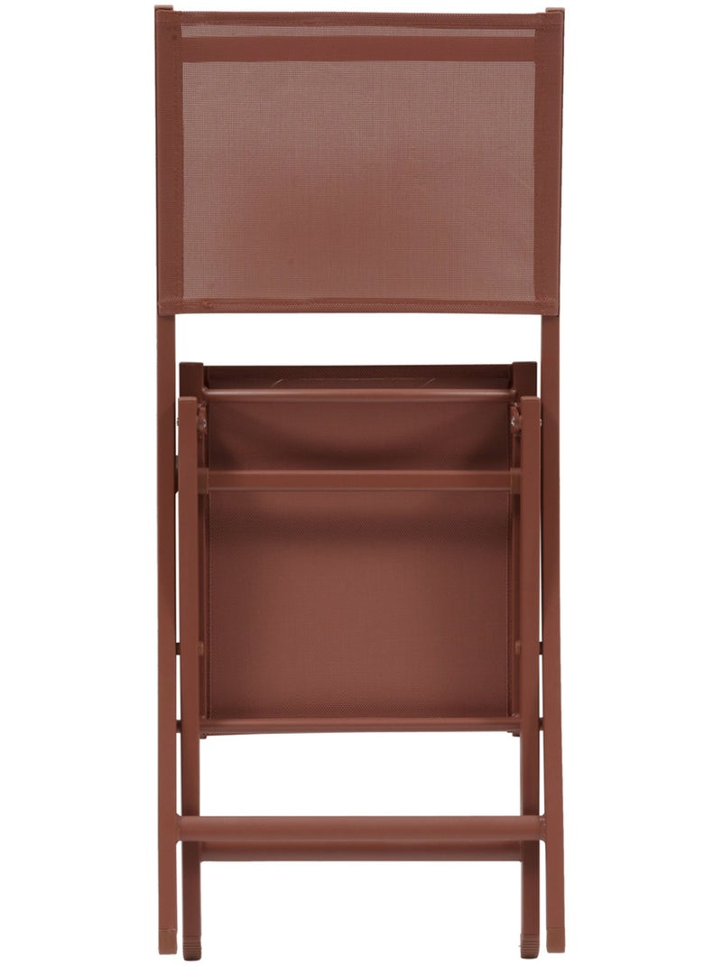 Lot de 4 chaises de jardin pliantes en aluminium ESSENTIA Marron - Kiabi