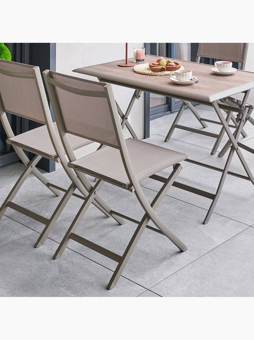 Lot de 4 chaises de jardin pliantes en aluminium ESSENTIA - Kiabi Lot de 4 chaises de jardin pliantes en aluminium ESSENTIA - Kiabi