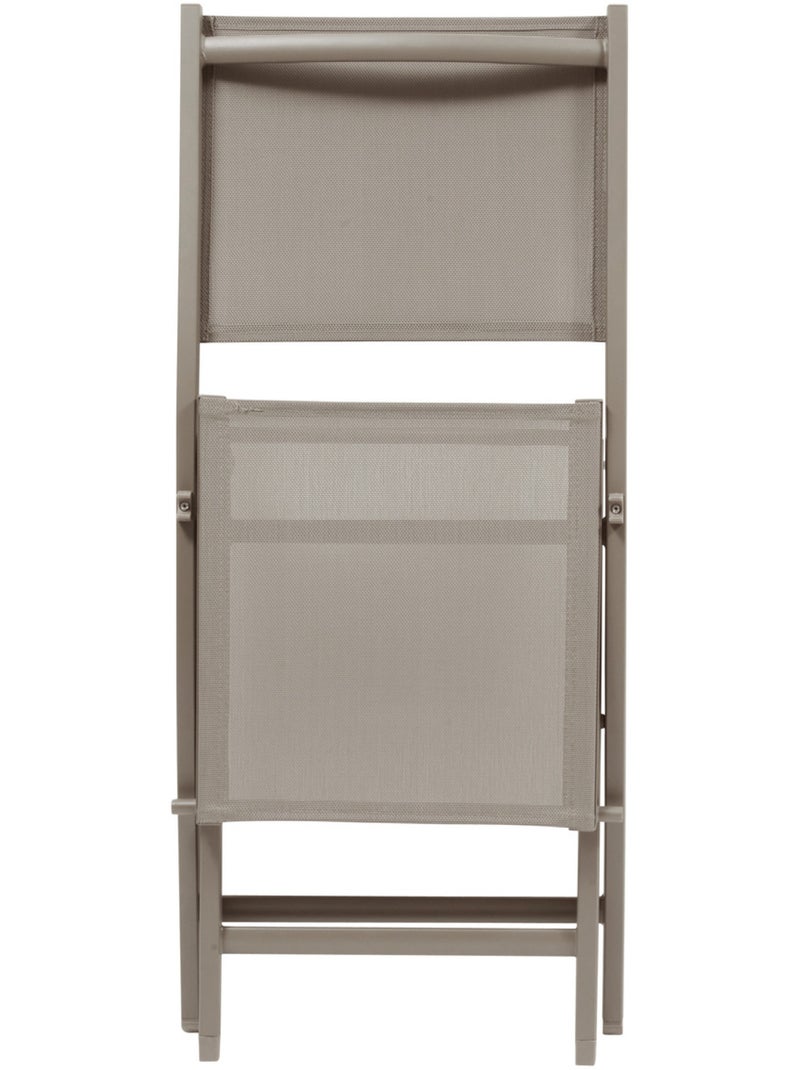 Lot de 4 chaises de jardin pliantes en aluminium ESSENTIA Marron noisette - Kiabi