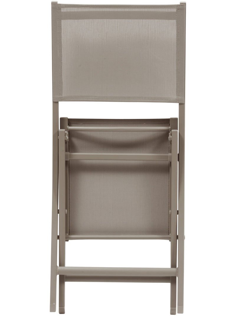 Lot de 4 chaises de jardin pliantes en aluminium ESSENTIA Marron noisette - Kiabi