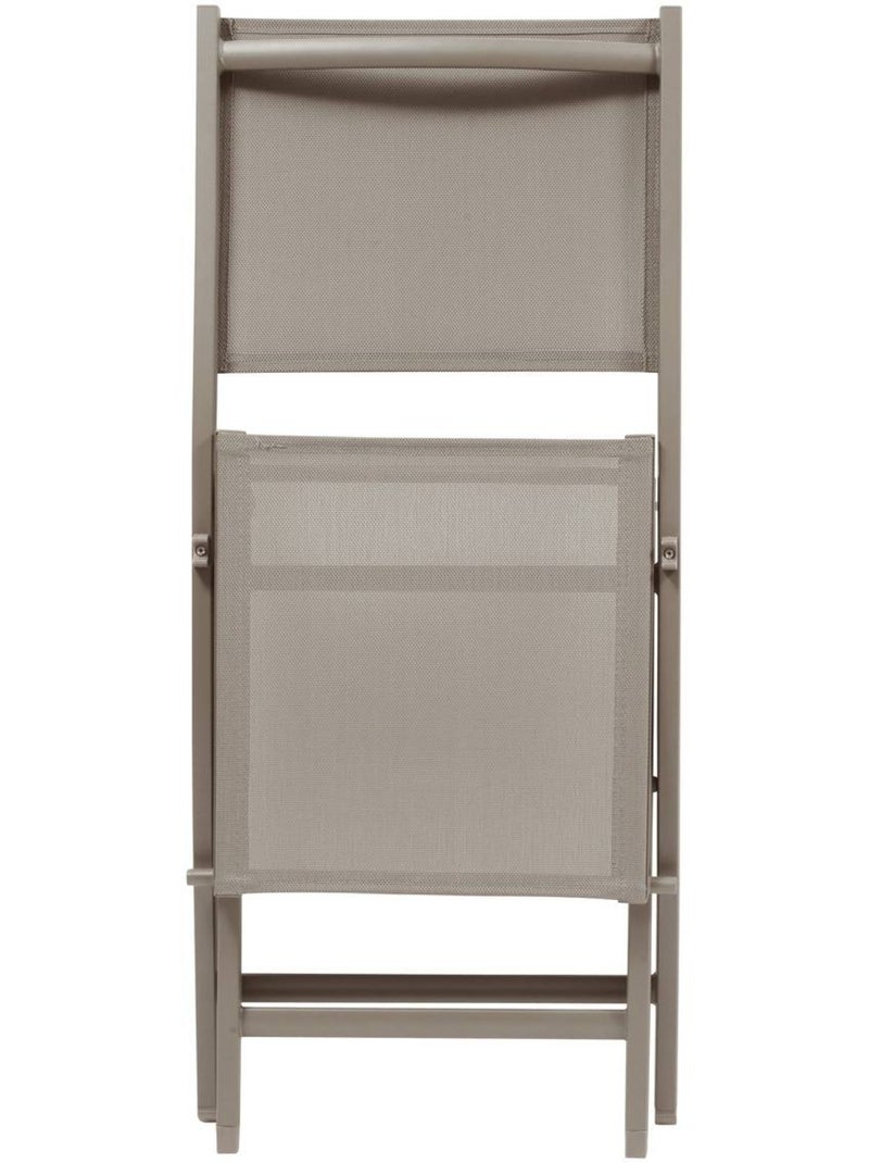 Lot de 4 chaises de jardin pliantes en aluminium ESSENTIA Marron noisette - Kiabi