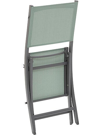 Lot de 4 chaises de jardin pliantes en aluminium ESSENTIA