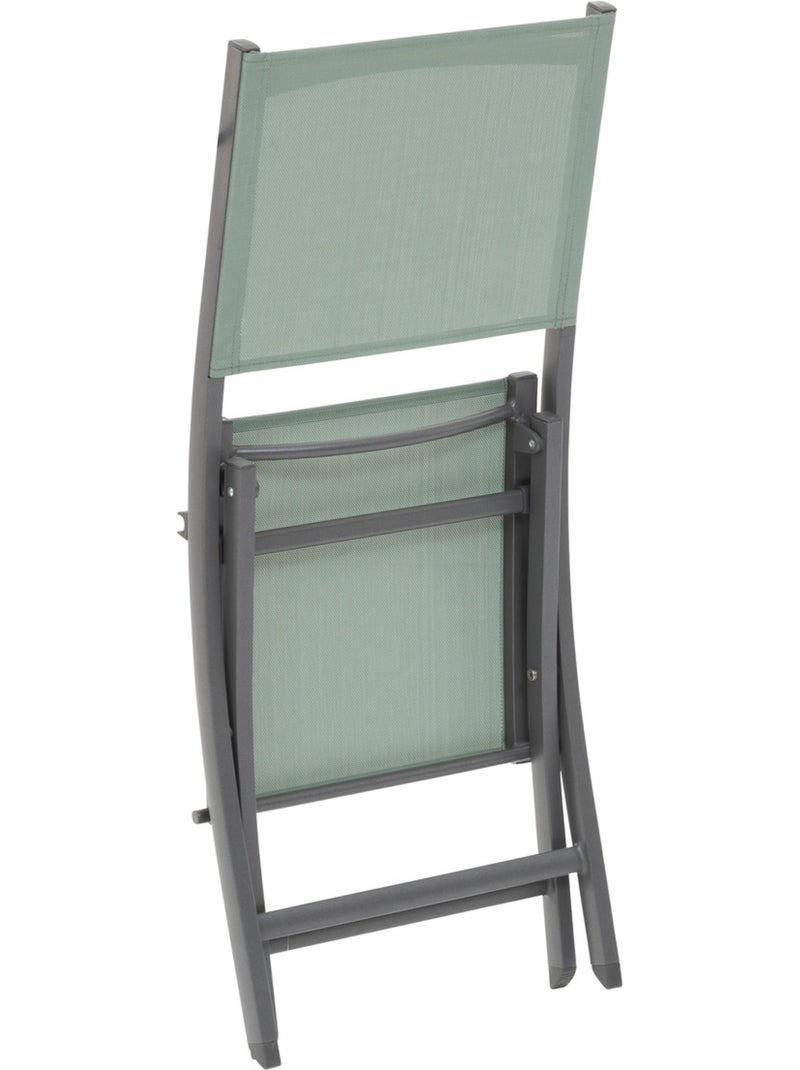 Lot de 4 chaises de jardin pliantes en aluminium ESSENTIA Vert olive - Kiabi