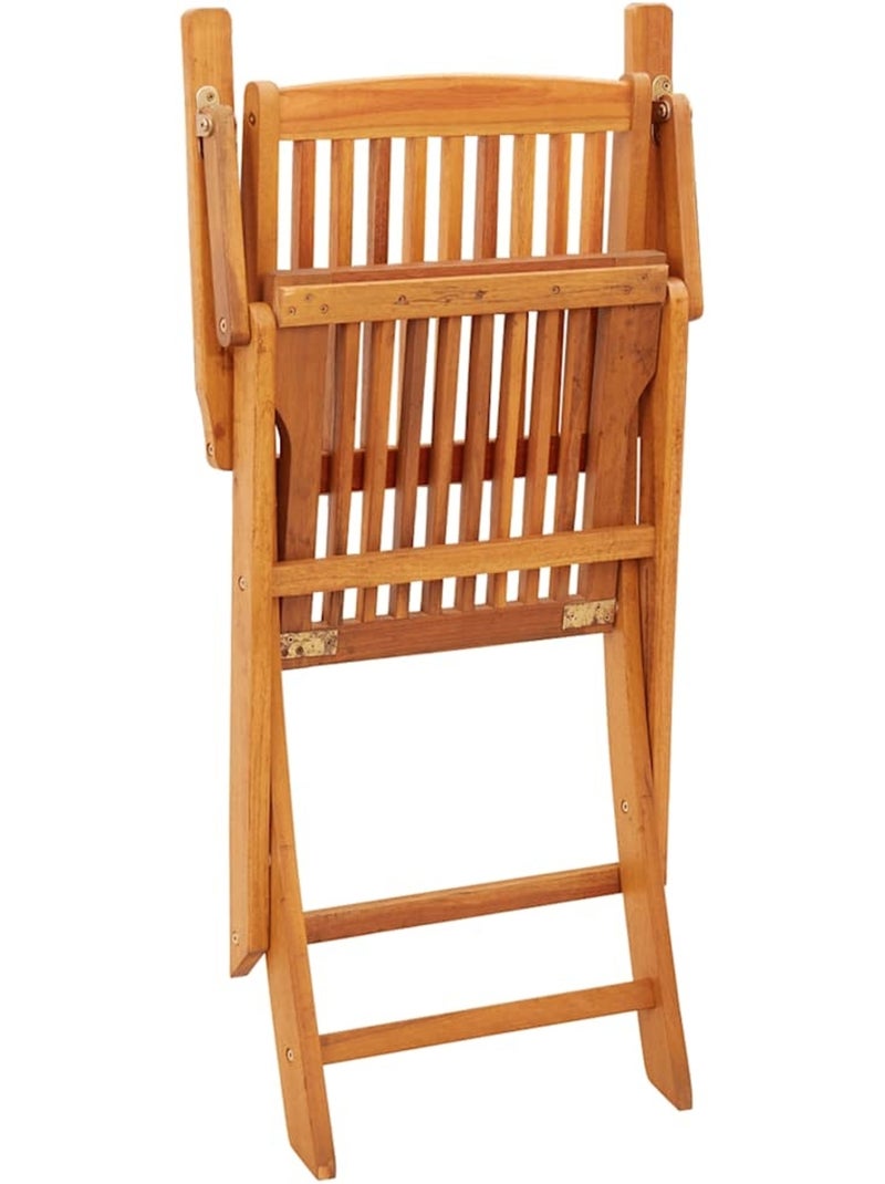 Lot de 4 chaises de jardin pliantes en bois Marron - Kiabi