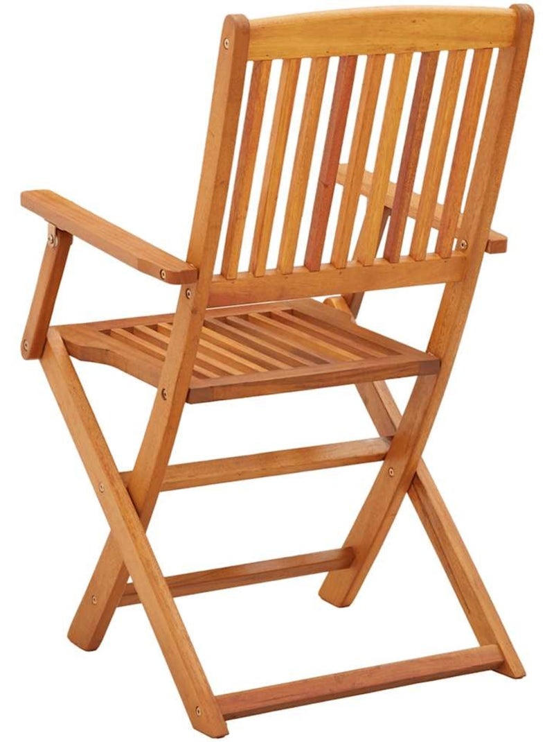 Lot de 4 chaises de jardin pliantes en bois Marron - Kiabi