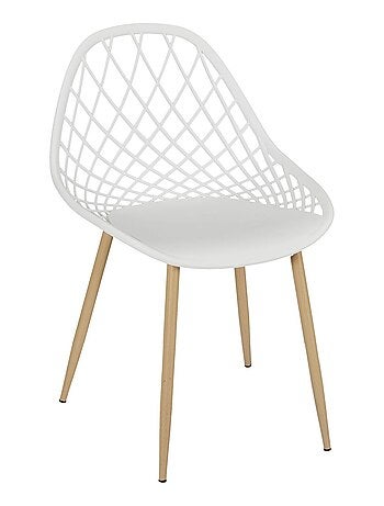 Lot de 4 chaises d'extérieur ajourées en polypropylène MALAGA